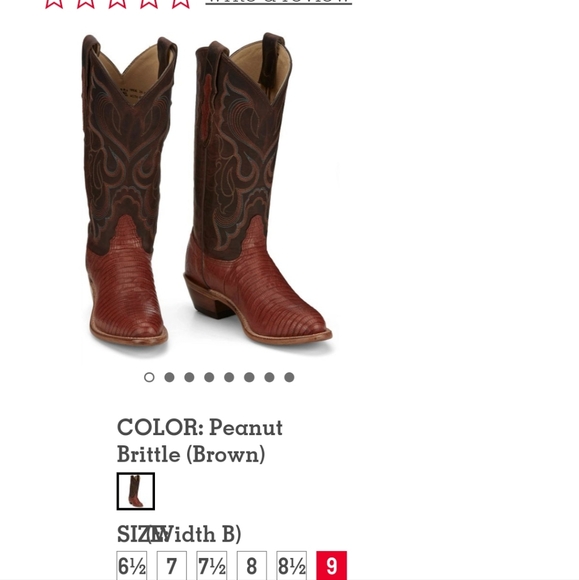 Tony Lama Caimen Western Men's 11 D boots - Picture 4 of 4